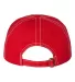 Valucap VC300 Adult Washed Dad Hat Red/ Stone Stitch back view