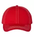 Valucap VC300 Adult Washed Dad Hat Red/ Stone Stitch front view