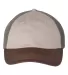 Valucap VC300 Adult Washed Dad Hat Khaki/ Brown/ Olive front view