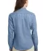Port  Company Ladies Long Sleeve Value Denim Shirt Faded Blue back view