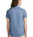 Port  Company Ladies Short Sleeve Value Denim Shir Faded Blue back view