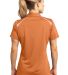 Sport Tek Ladies Vector Sport Wick Polo LST670 Texas Orng/Wht back view