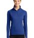 LST850 Sport Tek Ladies Sport Wick Stretch Zip Pul in True royal front view