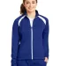 Sport Tek Ladies Tricot Track Jacket LST90 in True royal/wht front view