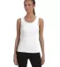BELLA 1080 Womens Ribbed Tank Top WHITE front view