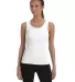 BELLA 1080 Womens Ribbed Tank Top WHITE