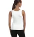 BELLA 1080 Womens Ribbed Tank Top WHITE back view
