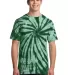 Port  Company Essential Tie Dye Tee PC147 Forest Green front view