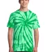 Port  Company Essential Tie Dye Tee PC147 Kelly front view