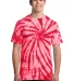 Port  Company Essential Tie Dye Tee PC147 Red front view