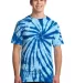 Port  Company Essential Tie Dye Tee PC147 Royal front view