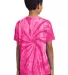 Port & Company Youth Essential Tie Dye Tee PC147Y Pink back view