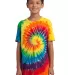Port & Company Youth Essential Tie Dye Tee PC147Y Rainbow front view