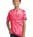 Port & Company Youth Essential Tie Dye Tee PC147Y Red front view
