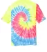 Port & Company Youth Essential Tie Dye Tee PC147Y Neon Rainbow back view