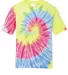 Port & Company Youth Essential Tie Dye Tee PC147Y Neon Rainbow front view