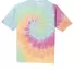Port & Company Youth Essential Tie Dye Tee PC147Y Pastel Rainbow back view