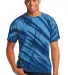 Port  Company Essential Tiger Stripe Tie Dye Tee P Navy front view
