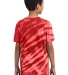 Port & Company Youth Essential Tiger Stripe Tie Dy Red back view