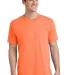 Port & Company PC54 5.4 oz 100 Cotton T Shirt  Neon Orange front view
