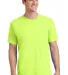 Port & Company PC54 5.4 oz 100 Cotton T Shirt  Neon Yellow front view