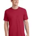 Port & Company PC54 5.4 oz 100 Cotton T Shirt  Red front view