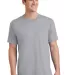 Port & Company PC54 5.4 oz 100 Cotton T Shirt  Silver front view