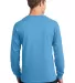 Port  Company Long Sleeve 54 oz 100 Cotton T Shirt Aquatic Blue back view
