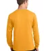 Port  Company Long Sleeve 54 oz 100 Cotton T Shirt Gold back view