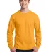 Port  Company Long Sleeve 54 oz 100 Cotton T Shirt Gold front view
