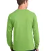 Port  Company Long Sleeve 54 oz 100 Cotton T Shirt Lime back view