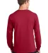 Port  Company Long Sleeve 54 oz 100 Cotton T Shirt Red back view