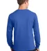 Port  Company Long Sleeve 54 oz 100 Cotton T Shirt Royal back view