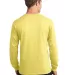 Port  Company Long Sleeve 54 oz 100 Cotton T Shirt Yellow back view