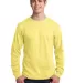 Port  Company Long Sleeve 54 oz 100 Cotton T Shirt Yellow front view