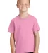 Port & Company Youth 5.4 oz 100 Cotton T Shirt PC5 Candy Pink front view