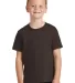Port & Company Youth 5.4 oz 100 Cotton T Shirt PC5 Dk Choc Brown front view