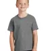 Port & Company Youth 5.4 oz 100 Cotton T Shirt PC5 Graphite Hthr front view