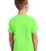 Port & Company Youth 5.4 oz 100 Cotton T Shirt PC5 Neon Green back view