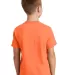Port & Company Youth 5.4 oz 100 Cotton T Shirt PC5 Neon Orange back view