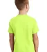 Port & Company Youth 5.4 oz 100 Cotton T Shirt PC5 Neon Yellow back view