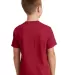 Port & Company Youth 5.4 oz 100 Cotton T Shirt PC5 Red back view
