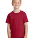 Port & Company Youth 5.4 oz 100 Cotton T Shirt PC5 Red front view