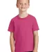 Port & Company Youth 5.4 oz 100 Cotton T Shirt PC5 Sangria front view