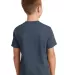 Port & Company Youth 5.4 oz 100 Cotton T Shirt PC5 Steel Blue back view