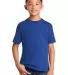 Port & Company Youth 5.4 oz 100 Cotton T Shirt PC5 True Royal front view