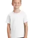 Port & Company Youth 5.4 oz 100 Cotton T Shirt PC5 White front view