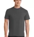 Port Company 5050 CottonPoly T Shirt PC55 in Charcoal front view