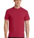 Port Company 5050 CottonPoly T Shirt PC55 in Red front view