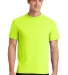 Port Company 5050 CottonPoly T Shirt PC55 in Safety green front view